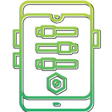 akıllı telefon web simgesi basit illüstrasyon