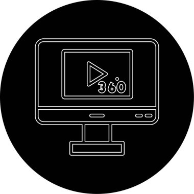 video oynatıcı simgesi, vektör illüstrasyonu basit tasarım