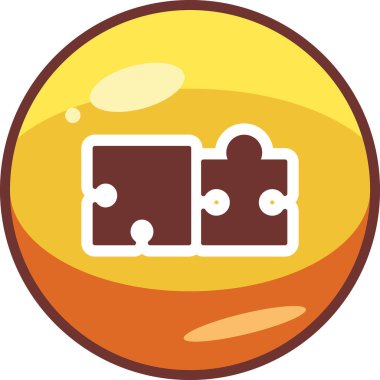 vektör illüstrasyonu, bulmaca ögesi simgesi 