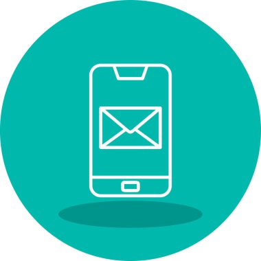 Telefon mesajı simge vektör çizim