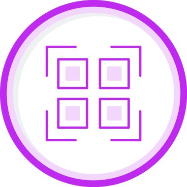 Barkod. Web simgesi basit illüstrasyon         