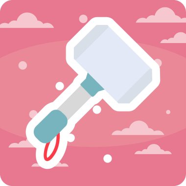 Çekiç simgesi web basit illüstrasyon