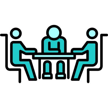 toplantı web simgesi vektör illüstrasyonu 