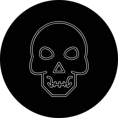 Kafatası. Web simgesi basit illüstrasyon