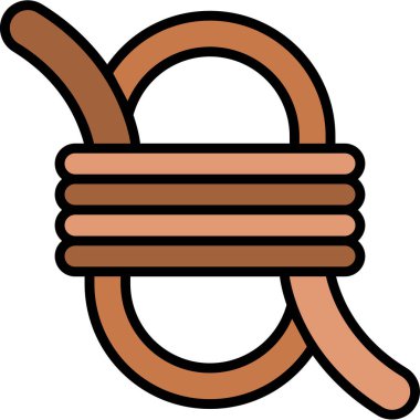 İp düğüm, vektör illüstrasyonuna bağlandı 