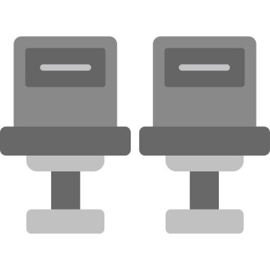 sandalye simgesi, vektör illüstrasyonu basit tasarım