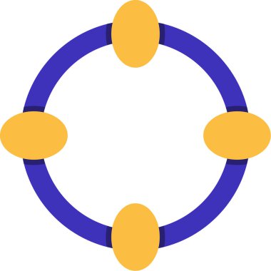 Oval Web simgesi basit illüstrasyon 