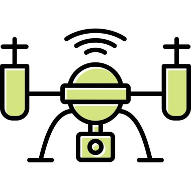 Drone simgesi vektör illüstrasyon tasarımı