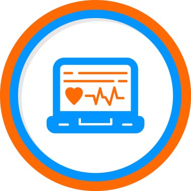 Düz biçimli kardiyoloji simgesi 