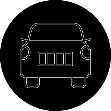 araba web simgesi basit illüstrasyon 