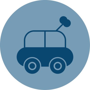 Araba oyuncağı. Web simgesi basit illüstrasyon