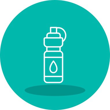 Su şişesi. Web simgesi basit illüstrasyon