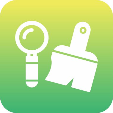 Arkeoloji araçları simgesi, vektör illüstrasyonu