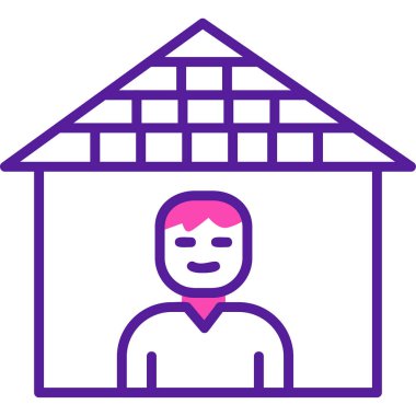 Karantina web simgesi vektör illüstrasyonu