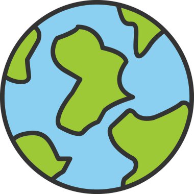 Toprak. Web simgesi vektör illüstrasyonu 