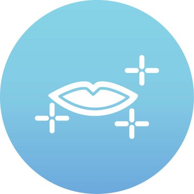 dudak simgesi web basit illüstrasyon