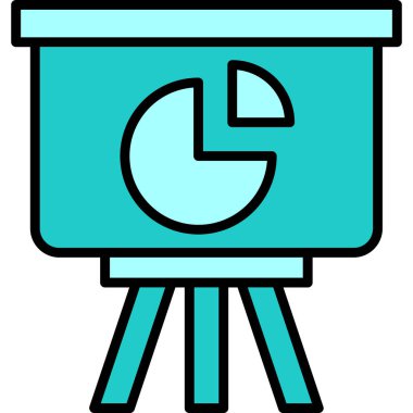 Pasta çizelgesi simgesi, vektör illüstrasyonu 