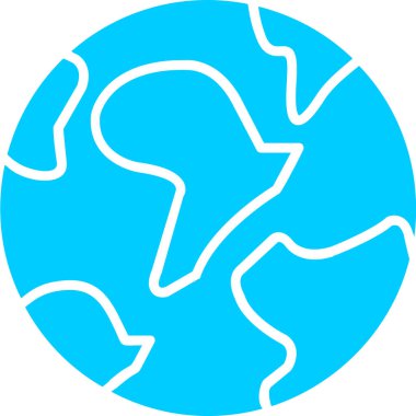 toprak küresi simgesi, vektör illüstrasyonu basit tasarım