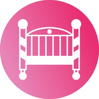 Bebek Beşiği Web simgesi vektör illüstrasyonu