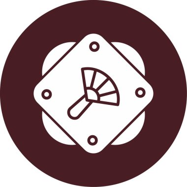 el fan simgesi, vektör illüstrasyonu   