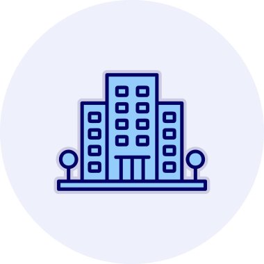 Office Building web simgesi, vektör illüstrasyonu