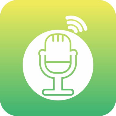 mikrofon web simge vektör çizim 