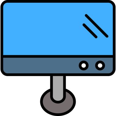 Monitör simgesinin vektör illüstrasyonu 