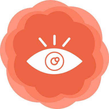 Göz. Web simgesi basit illüstrasyon 