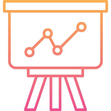 sunum simgesi, vektör illüstrasyonu 