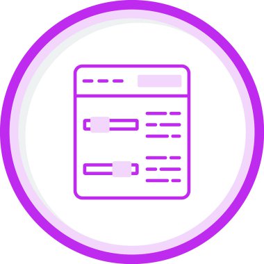 Web Ayarları. Web simgesi basit tasarım              
