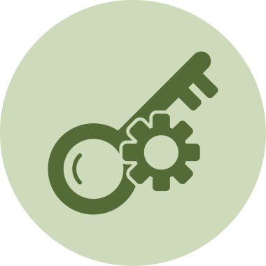 anahtar simgesi, vektör illüstrasyonu basit tasarım