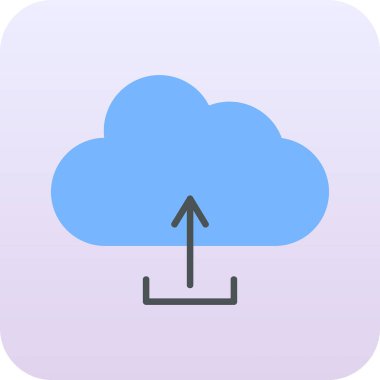 Bulut simge vektör çizim upload          