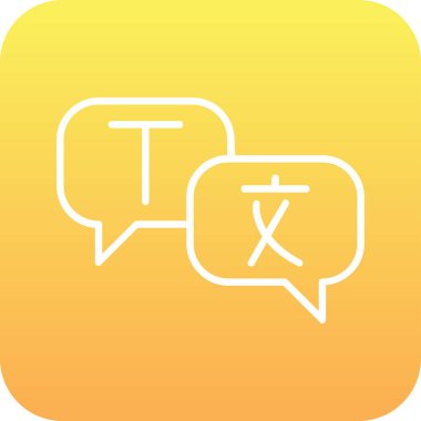 Çevirmen konuşma baloncukları. vektör illüstrasyonu