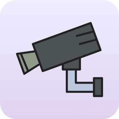 CcTV web simgesi basit illüstrasyon 