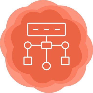 Algoritma. Web simgesi basit tasarım          