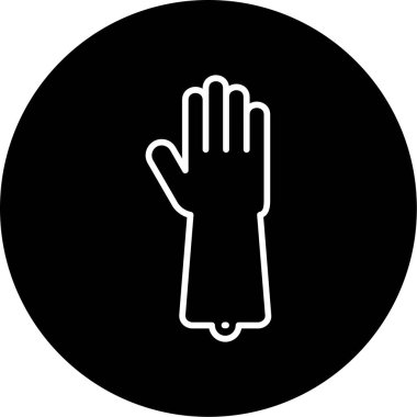 Lastik Eldiven simgesi, vektör illüstrasyonu 