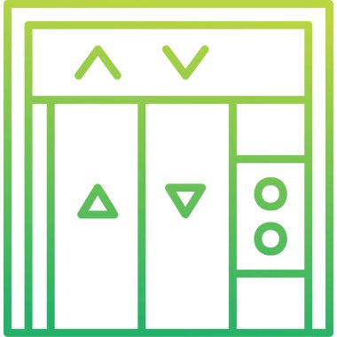 Asansör simgesi, vektör illüstrasyonu basit tasarım