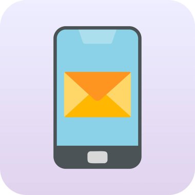 Telefon mesajı simge vektör çizim