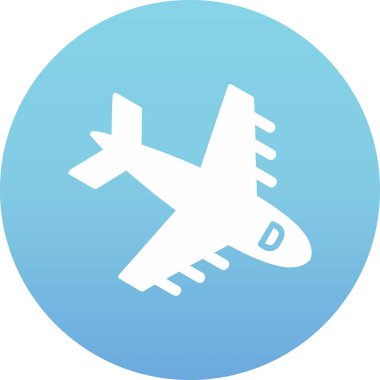  Uçak. Web simgesi basit illüstrasyon