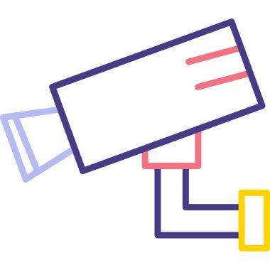 CcTV web simgesi basit illüstrasyon 