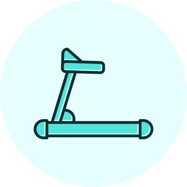 koşu bandı web simgesi, vektör çizim 