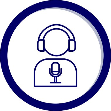 Dj web simgesi, vektör illüstrasyonu