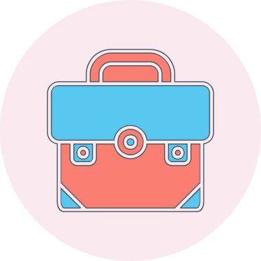 Bavul. Web simgesi basit illüstrasyon 