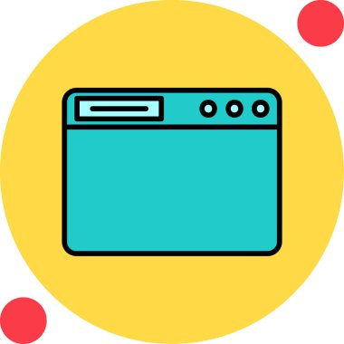 Tarayıcı. Web simgesi vektör illüstrasyonu