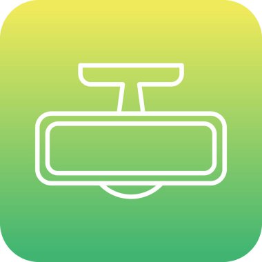 Arka Ayna modern simgesinin vektör illüstrasyonu                        