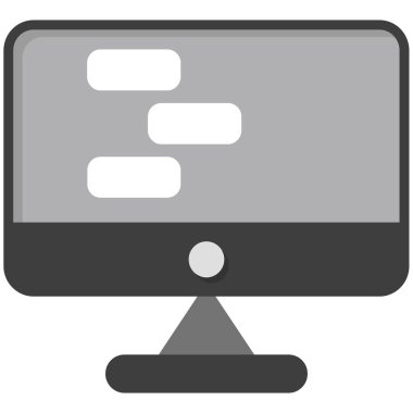Monitör. Web simgesi basit illüstrasyon