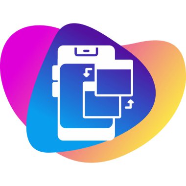 akıllı telefon simgesi, vektör illüstrasyonu basit tasarım