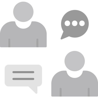 sohbet simgesi, vektör illüstrasyonu basit tasarım