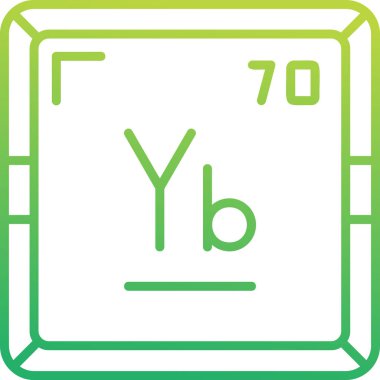 Ytterbium modern simgesinin vektör çizimi                      