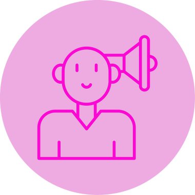 Topluluk Yöneticisi Web simgesi vektör illüstrasyonu